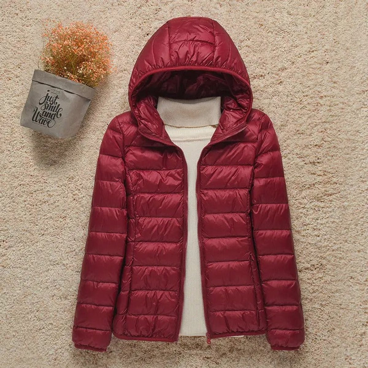 Elysia Women's Quilted Puffer Jacket | Lightweight, Packable Hooded Coat 7