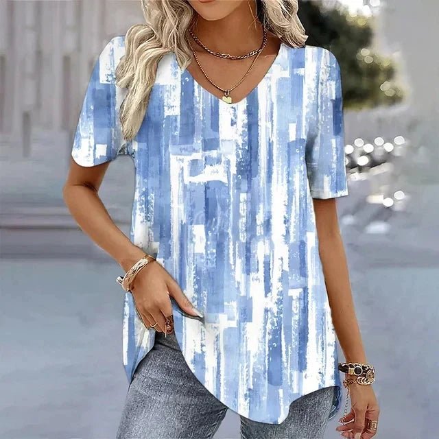 Elysia Women’s Top with V-Neckline and Floral Pattern 2