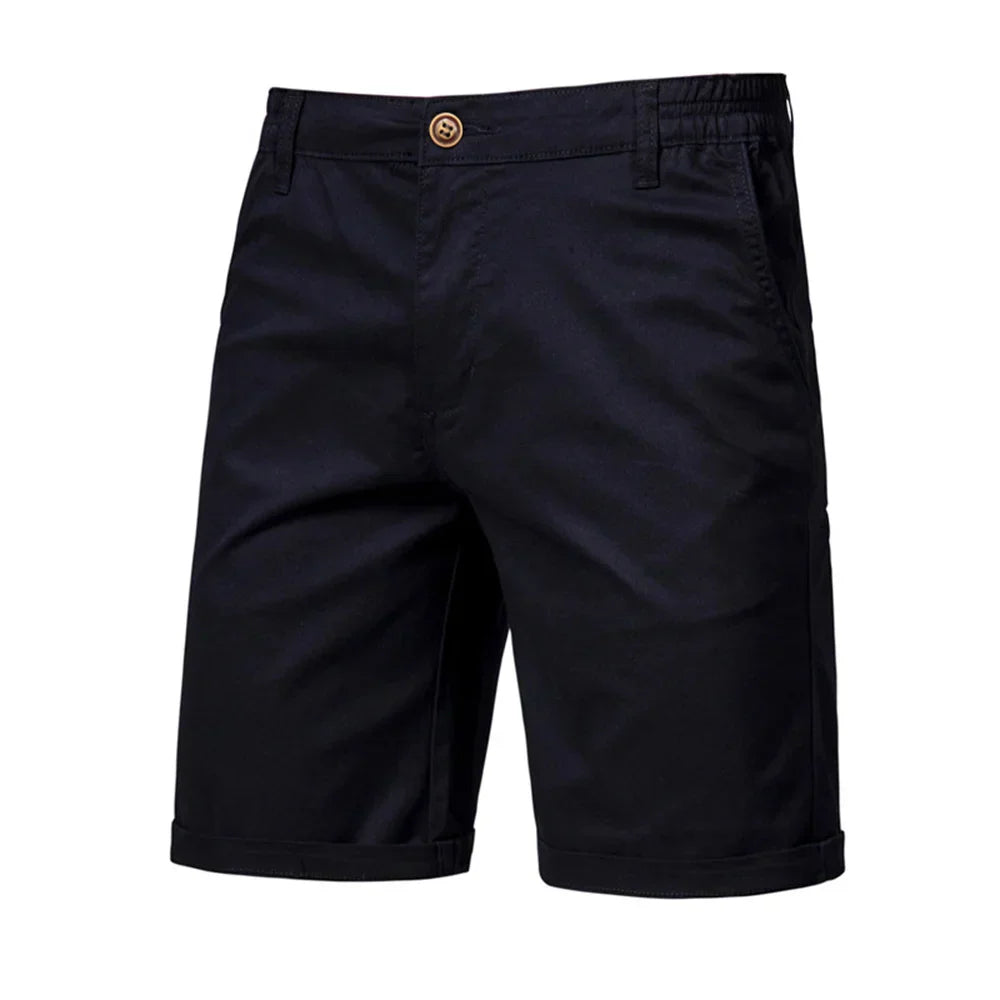 Emil Men's Chino Shorts with Button Placket and Side Pockets for Casual Summer Style 1