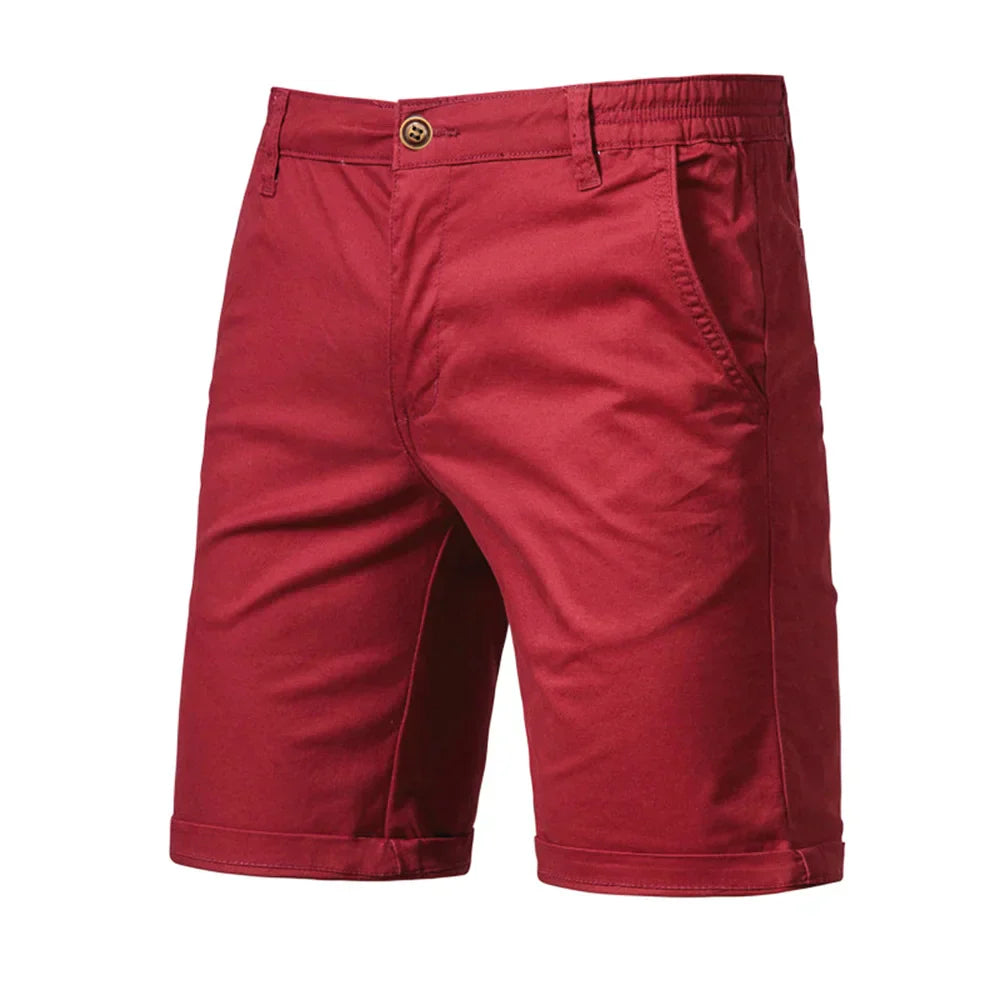 Emil Men's Chino Shorts with Button Placket and Side Pockets for Casual Summer Style 7