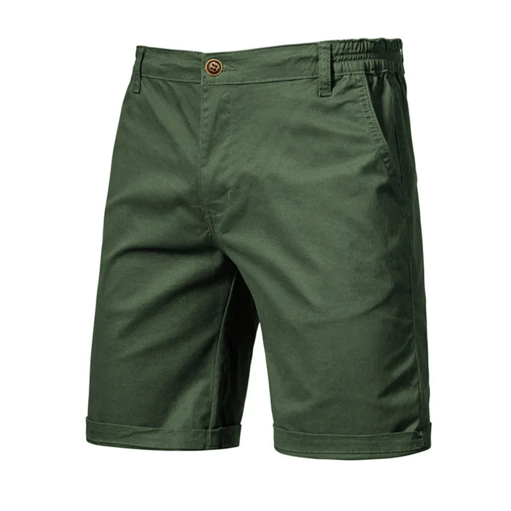 Emil Men's Chino Shorts with Button Placket and Side Pockets for Casual Summer Style 8