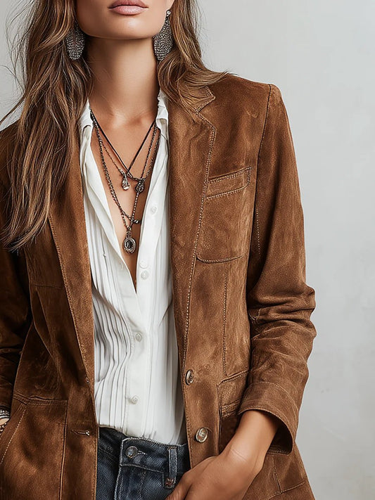 Emilia Women’s Blazer with Tailored Fit and Button Placket Design 0