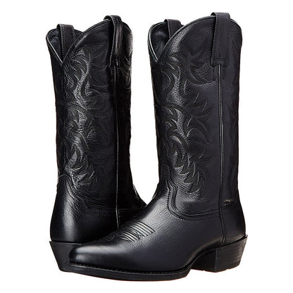 Emilia Women’s Cowgirl Boots with Decorative Stitching and Classic Western Shape 0
