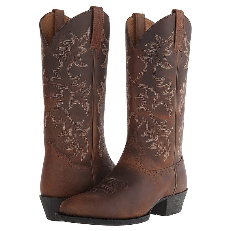 Emilia Women’s Cowgirl Boots with Decorative Stitching and Classic Western Shape 1
