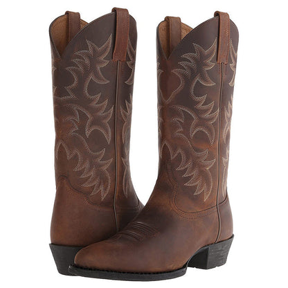 Emilia Women’s Cowgirl Boots with Decorative Stitching and Classic Western Shape 1