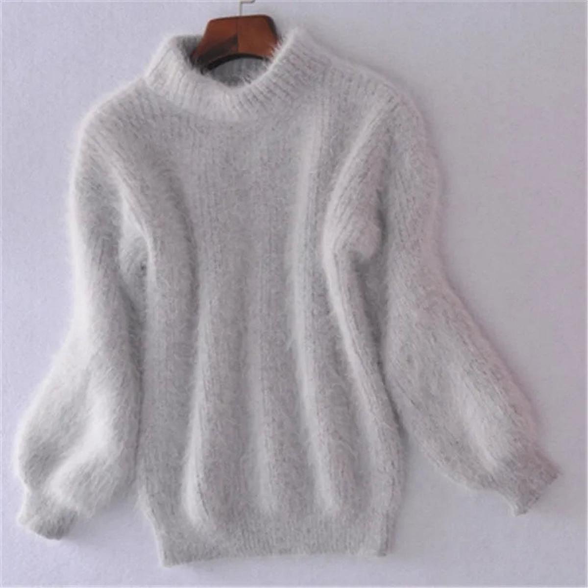 Emilia Women’s Winter Sweater with Soft Fluffy Fabric and High Collar 2