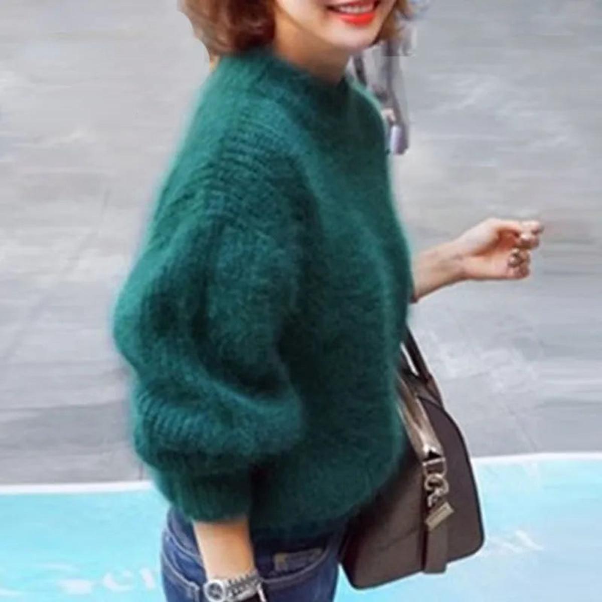 Emilia Women’s Winter Sweater with Soft Fluffy Fabric and High Collar 5
