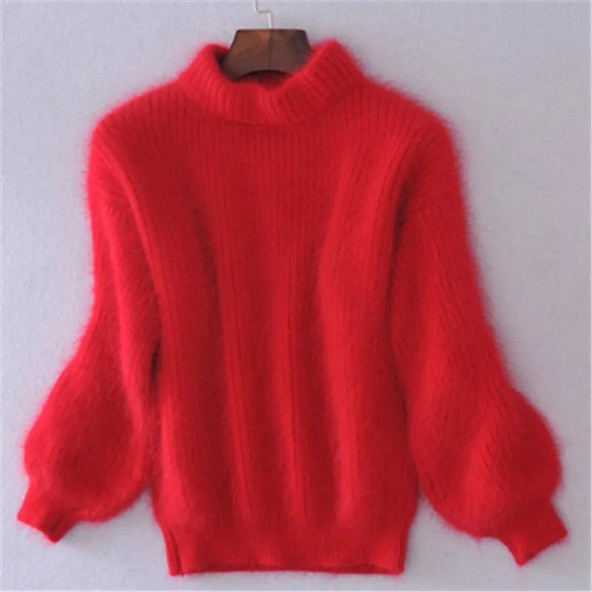 Emilia Women’s Winter Sweater with Soft Fluffy Fabric and High Collar 6