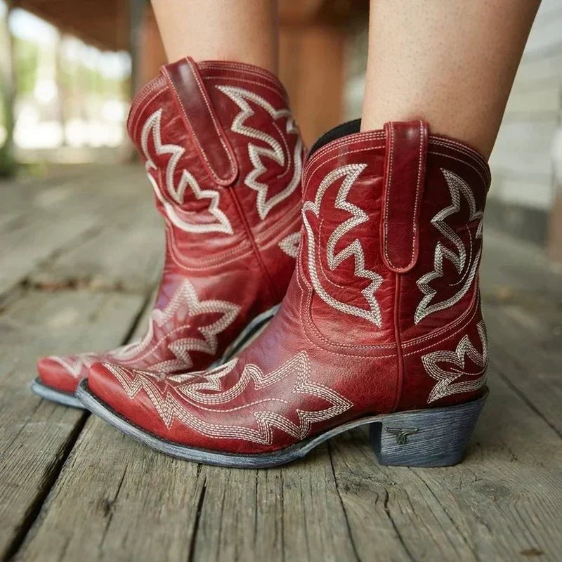 Emma Women’s Cowboy Boots with Western Embroidery and Classic Silhouette 1