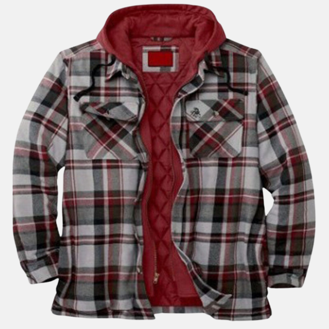 Erich Men's Jacket with Timeless Checked Design and Button Placket Closure 1