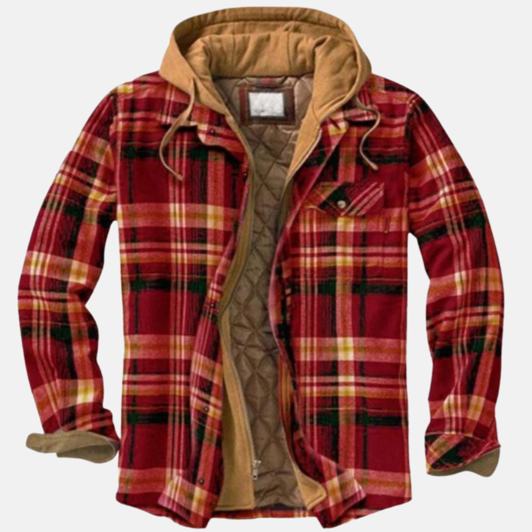 Erich Men's Jacket with Timeless Checked Design and Button Placket Closure 11