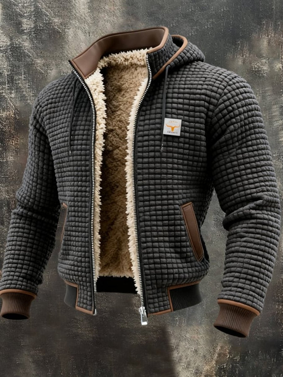 Ethan Men's Quilted Jacket | Sherpa Fleece-Lined, Hooded Full-Zip 0