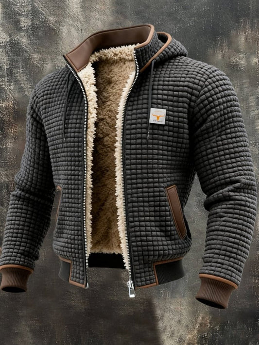 Ethan Men's Quilted Jacket | Sherpa Fleece-Lined, Hooded Full-Zip 0