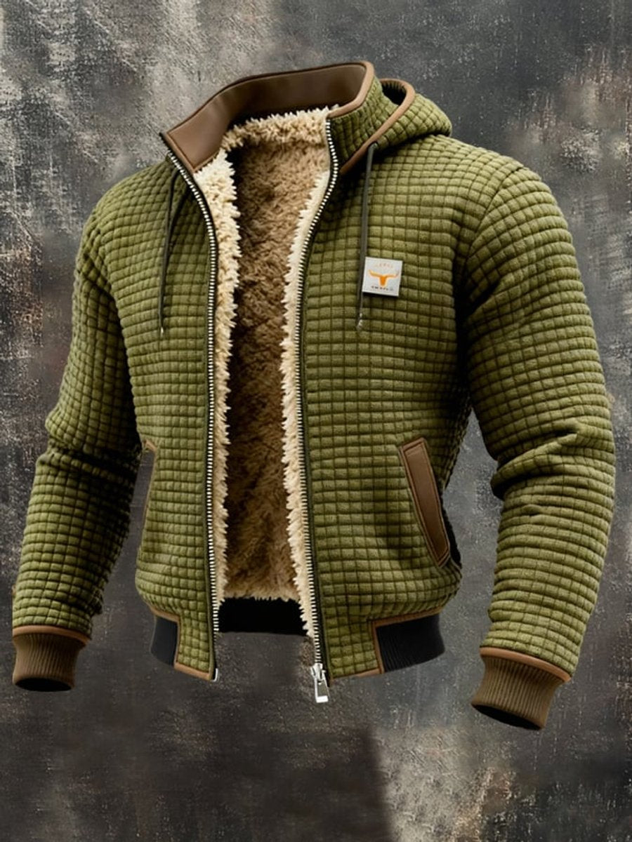 Ethan Men's Quilted Jacket | Sherpa Fleece-Lined, Hooded Full-Zip 3