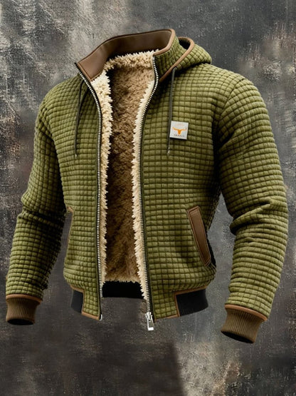Ethan Men's Quilted Jacket | Sherpa Fleece-Lined, Hooded Full-Zip 3