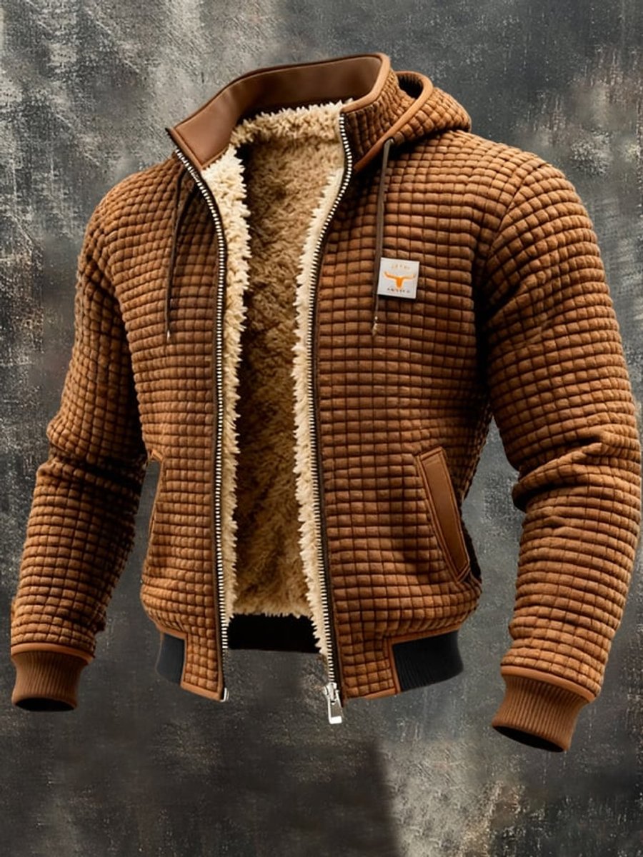 Ethan Men's Quilted Jacket | Sherpa Fleece-Lined, Hooded Full-Zip 4