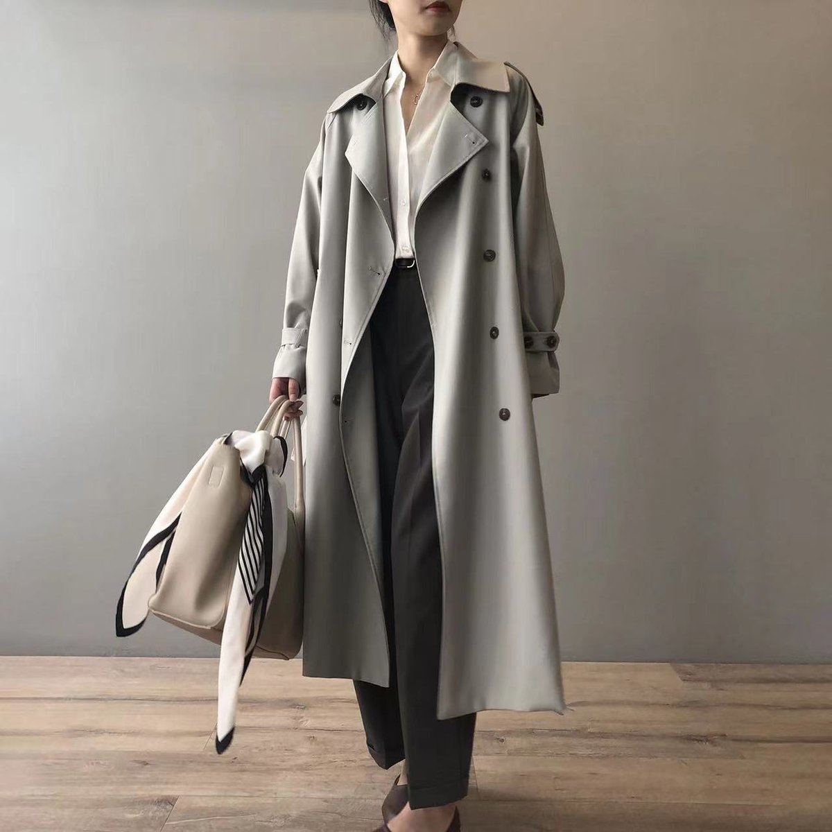 Evelyn Women's Trench Coat | Water-Repellent, Double-Breasted Design 1