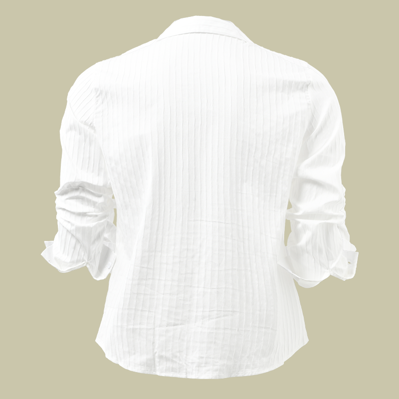 Fabian Men's Dress Shirt with Ribbed Texture and Button Placket 6
