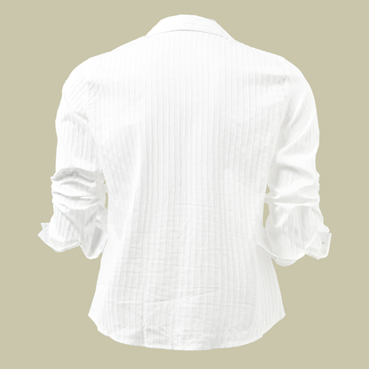 Fabian Men's Dress Shirt with Ribbed Texture and Button Placket 6