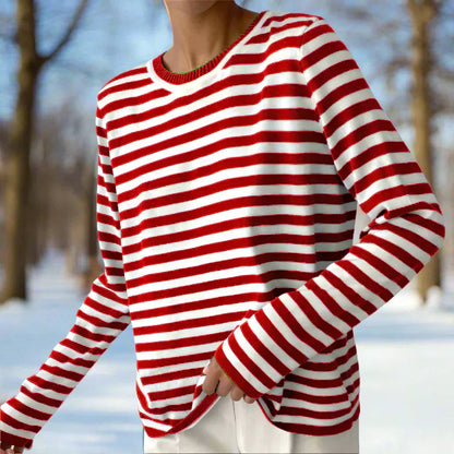 Felicia Women’s Casual Shirt with Striped Long Sleeves 10