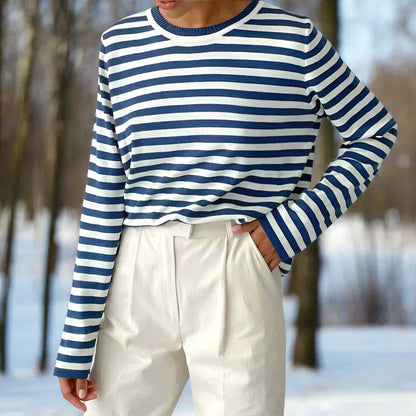 Felicia Women’s Casual Shirt with Striped Long Sleeves 3