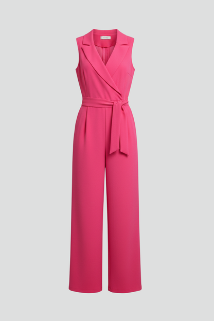 Felicity Women’s Jumpsuit with V-Neck and Waist Belt for Elegant Style 1