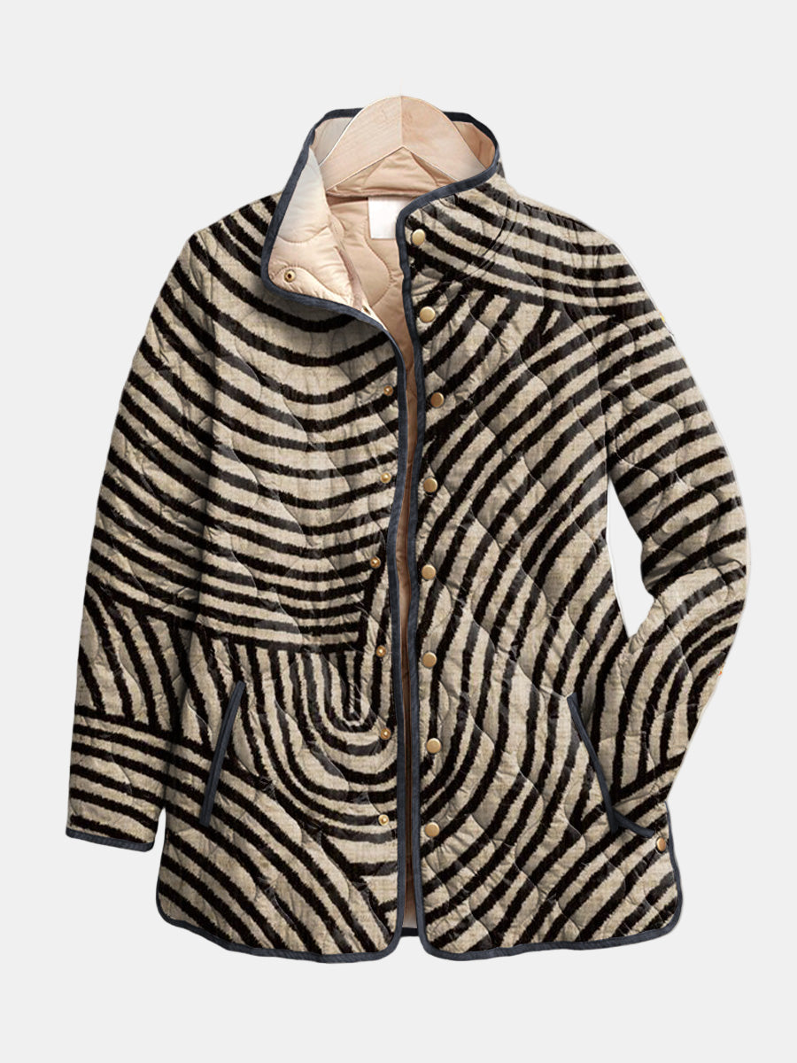 Fern Women's Quilted Jacket | Lightweight Insulated, Retro Circle Design 0