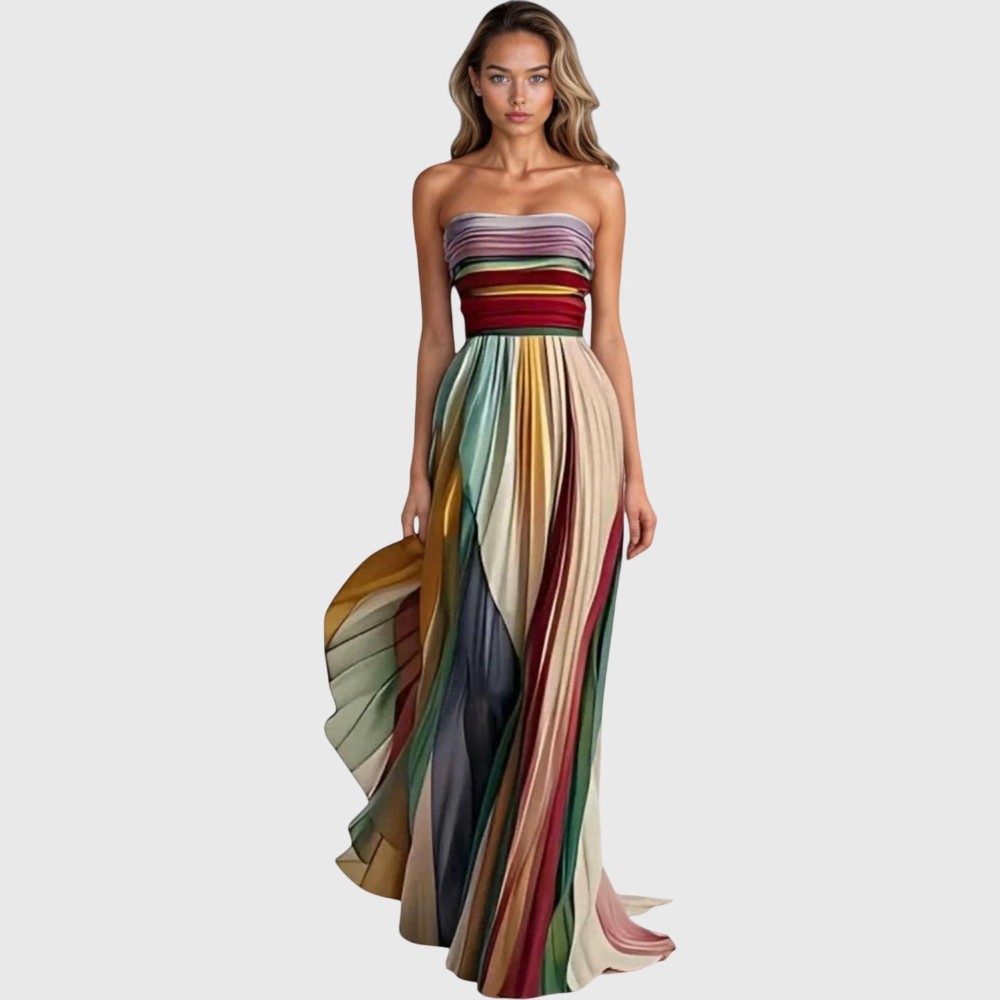 Flora Women’s Maxi Dress with Loose Fit and Handmade Design for Effortless Style 0