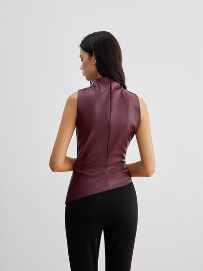 Franz Women’s Top with Sleeveless Design and High Collar for Going Out 5
