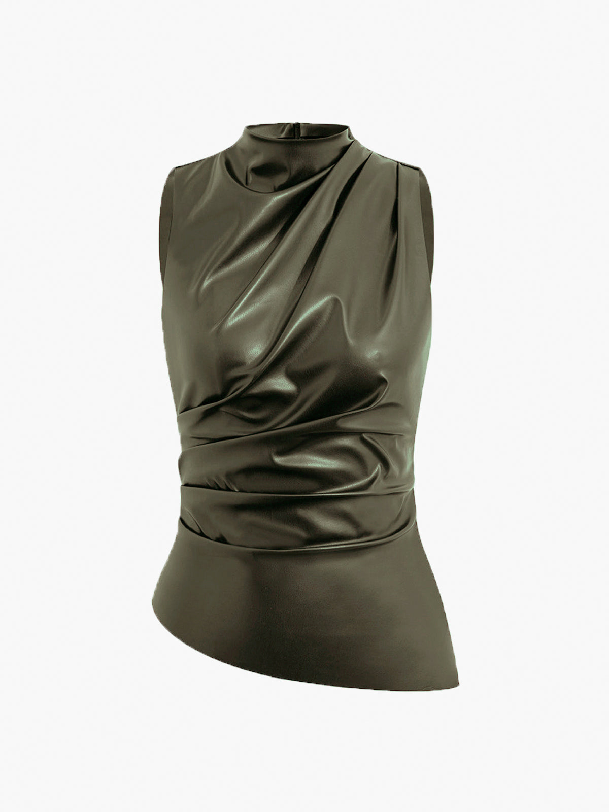 Franz Women’s Top with Sleeveless Design and High Collar for Going Out 8