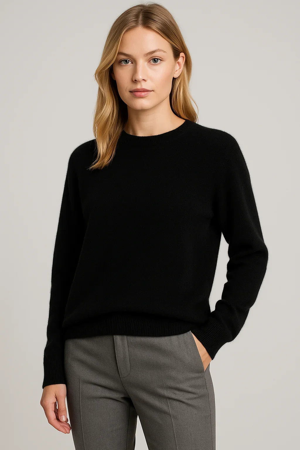 Freya Women’s Sweater featuring a classic crewneck style, designed with elegance and comfort, perfect for casual or formal occasions. 4