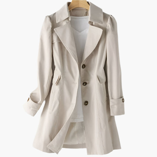 Gala Women’s Trench Coat with Classic Button Placket and Long Cut Design 0