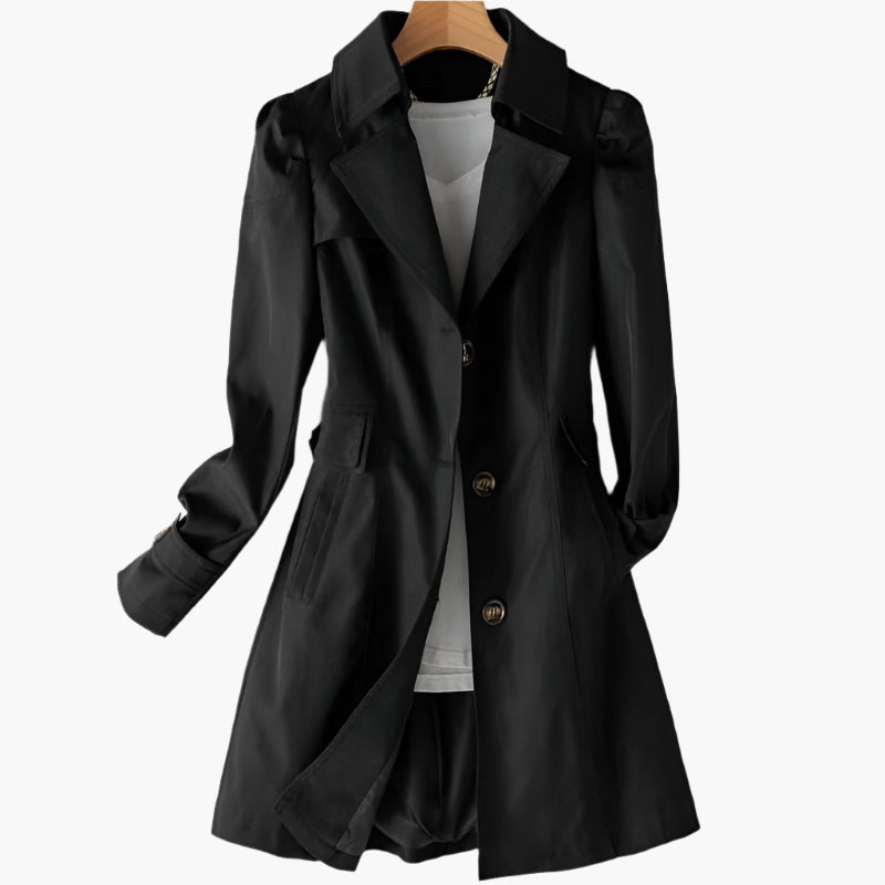 Gala Women’s Trench Coat with Classic Button Placket and Long Cut Design 1