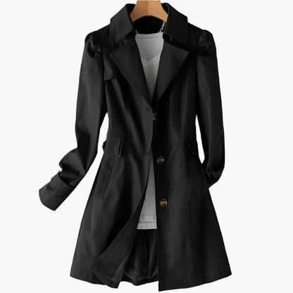 Gala Women’s Trench Coat with Classic Button Placket and Long Cut Design 1