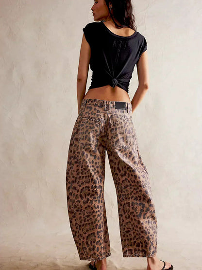 Gala Women’s Wide Leg Jeans with Unique Animal Print Design 4