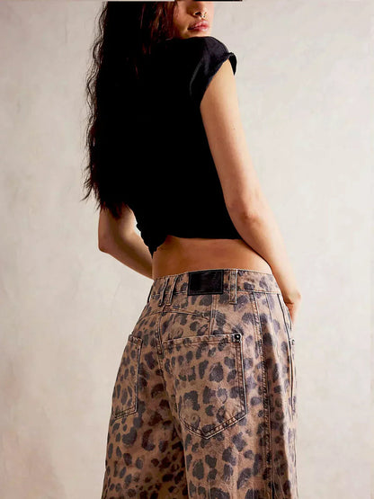 Gala Women’s Wide Leg Jeans with Unique Animal Print Design 6