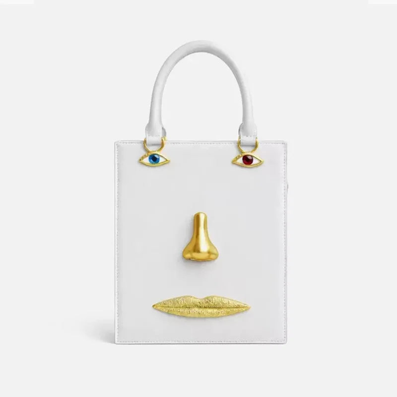 Genevieve Women’s Handbag with Sculptural Gold Hardware and Adjustable Crossbody Strap 2