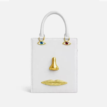 Genevieve Women’s Handbag with Sculptural Gold Hardware and Adjustable Crossbody Strap 2