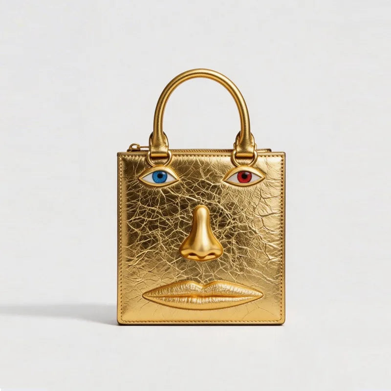 Genevieve Women’s Handbag with Sculptural Gold Hardware and Adjustable Crossbody Strap 6