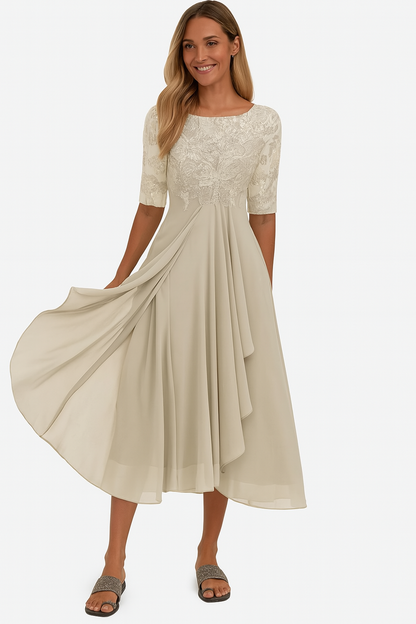 Gina Women’s Dress with A-Line Cut and Flowy Design for Summer Elegance 0