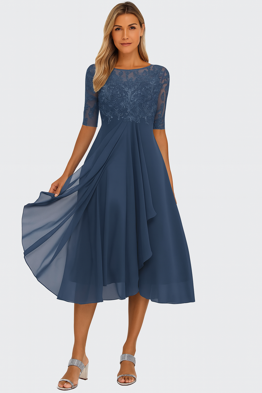 Gina Women’s Dress with A-Line Cut and Flowy Design for Summer Elegance 3