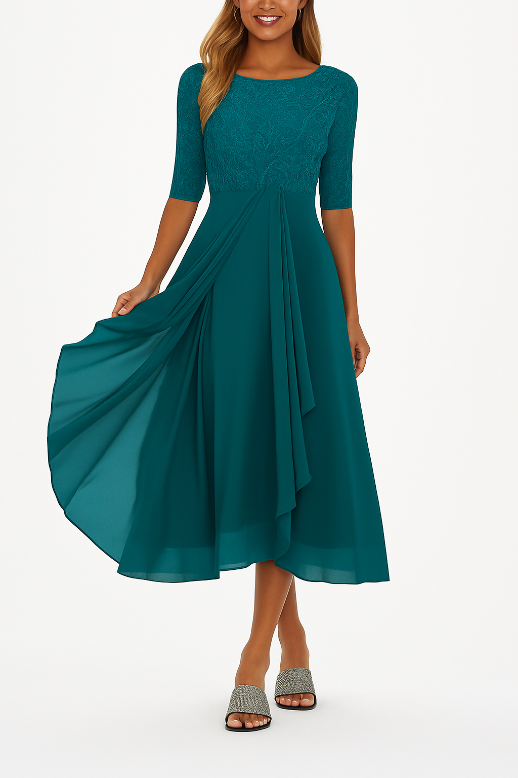 Gina Women’s Dress with A-Line Cut and Flowy Design for Summer Elegance 5