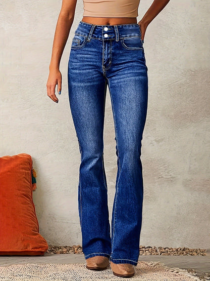 Grove Women’s Jeans with High-Waist Design and Wide Leg Cut 3