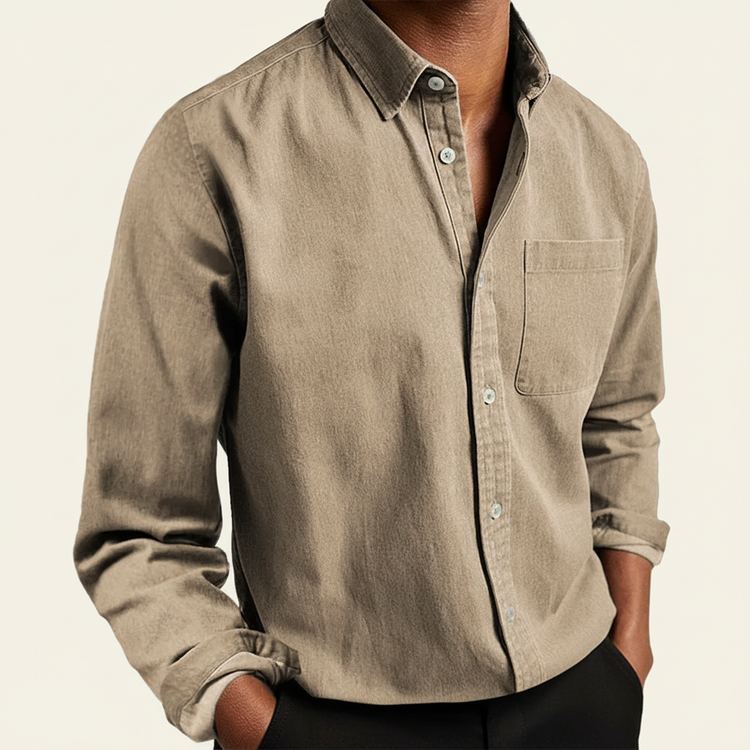 Gunnar Men's Shirt with Classic Button Front and Chest Pocket 1