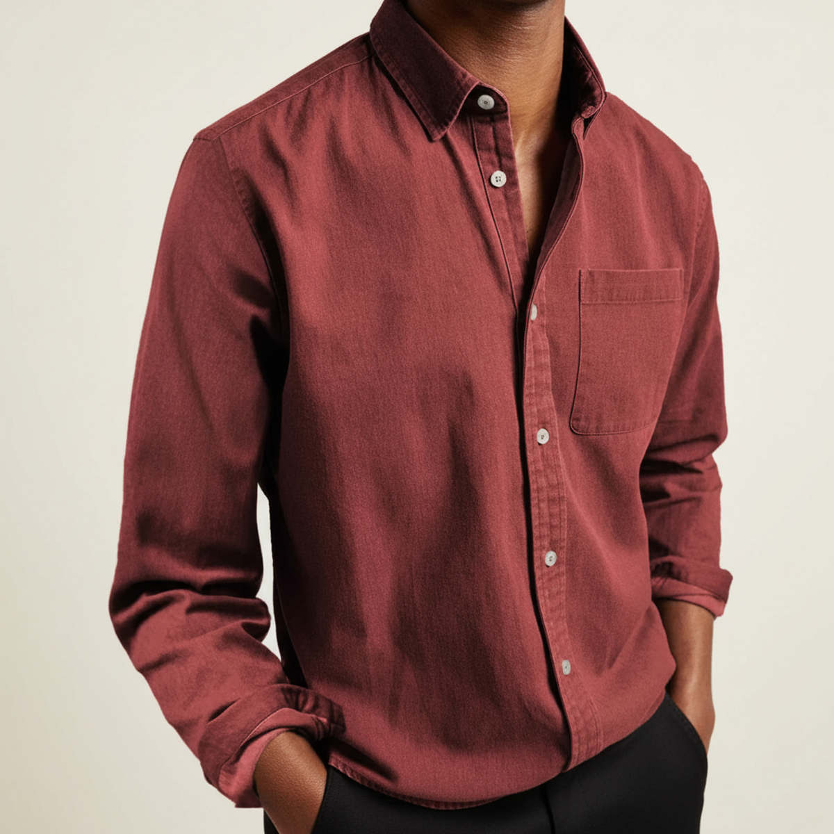 Gunnar Men's Shirt with Classic Button Front and Chest Pocket 7
