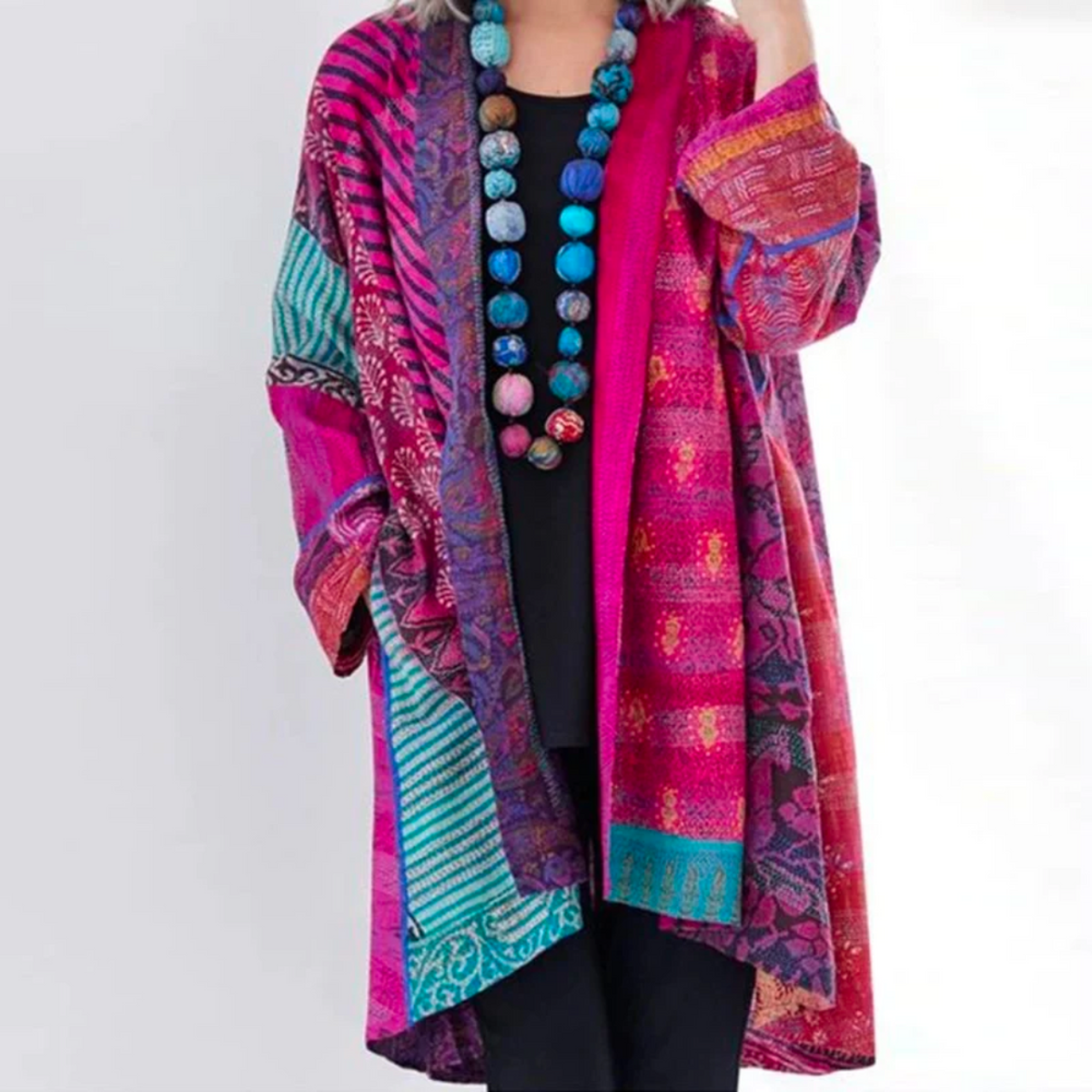 Hanna Women's Cardigan Sweater with Long Duster Cut and Loose Fit 4
