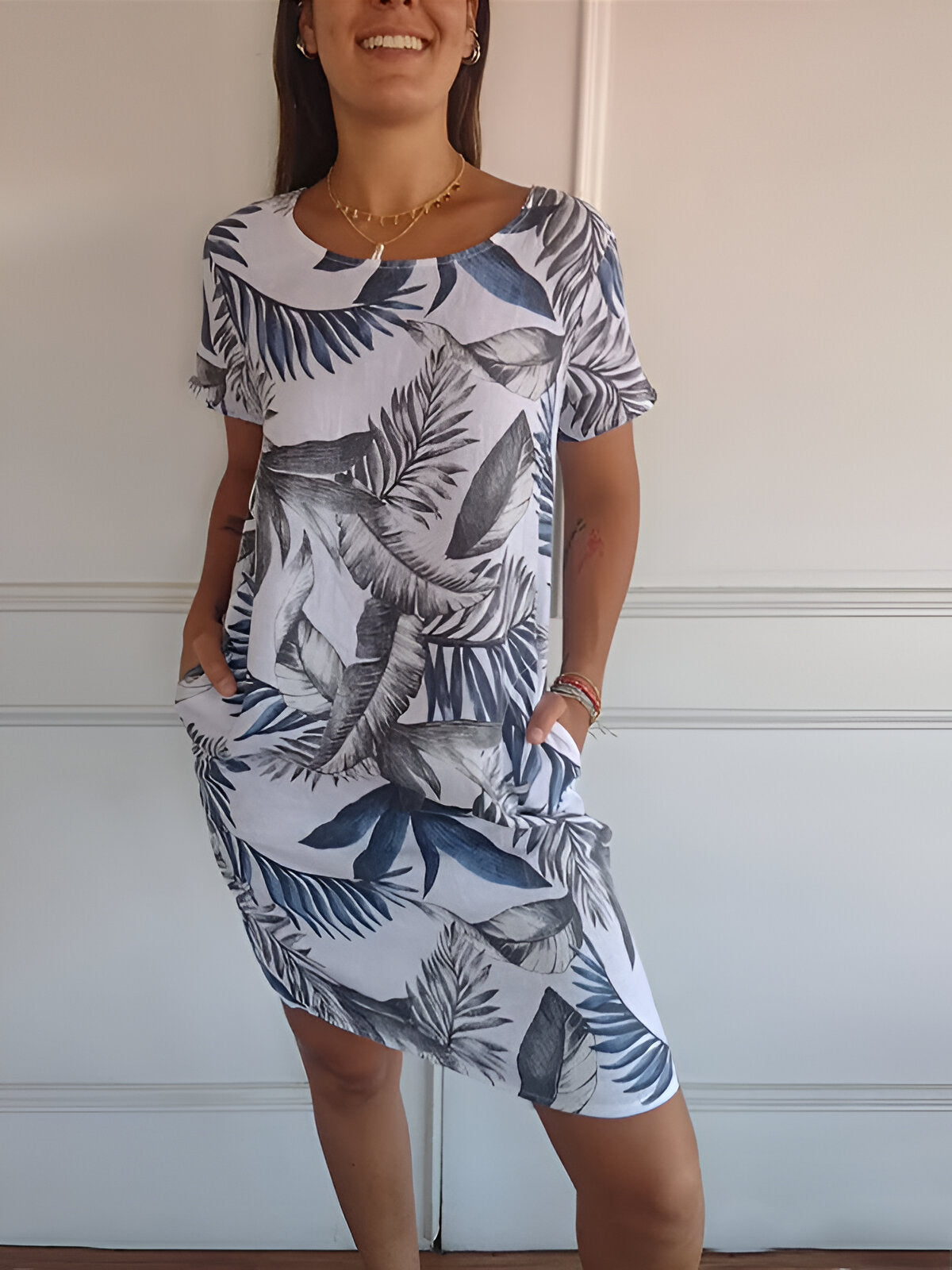 Harmony Women’s Dress with Round Neckline and Flattering Fit 3