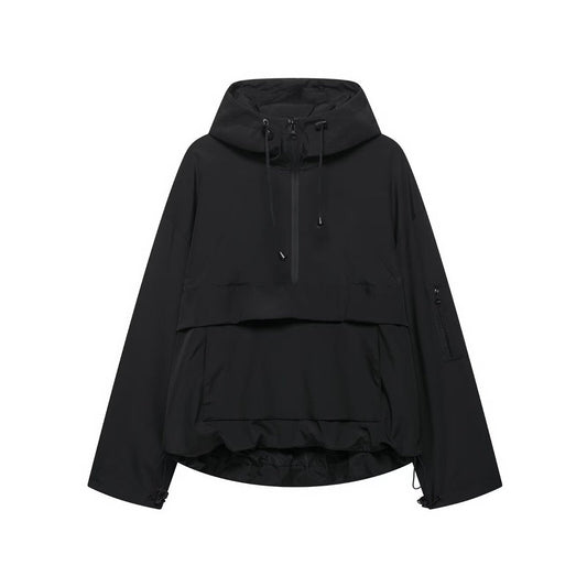 Harper Women's Pullover Anorak Jacket | Quilted, Hooded, Half-Zip 0
