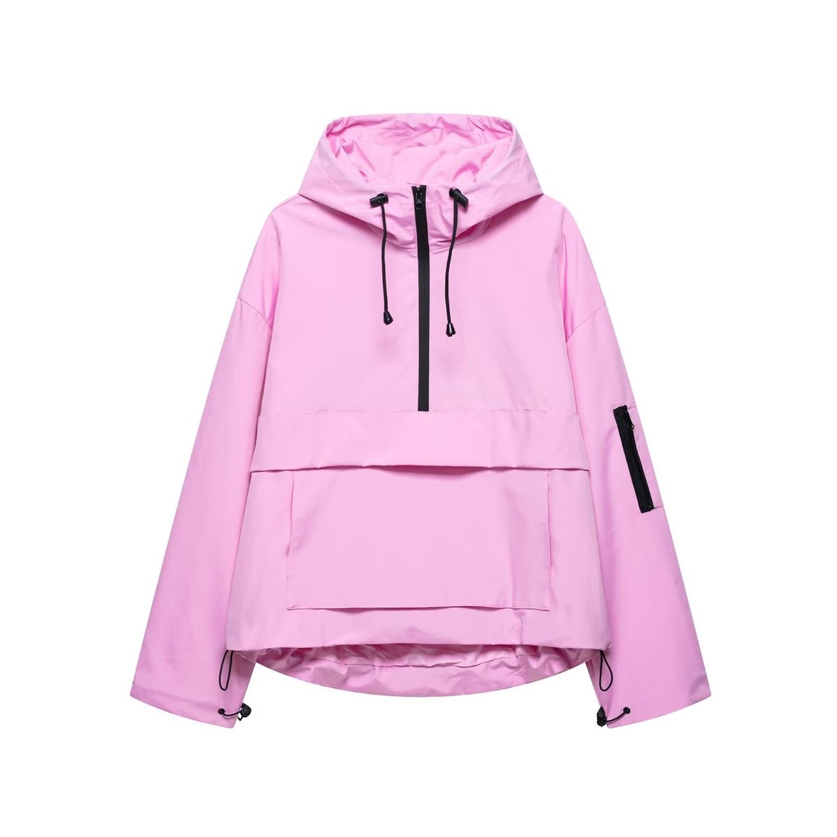 Harper Women's Quilted Pullover Anorak Jacket | Hooded, Half-Zip 1