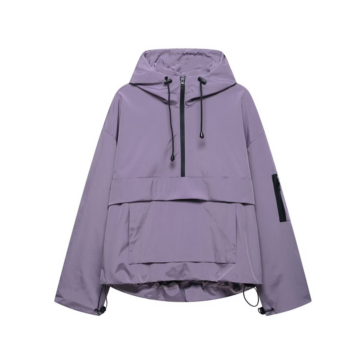Harper Women's Quilted Pullover Anorak Jacket | Hooded, Half-Zip 2